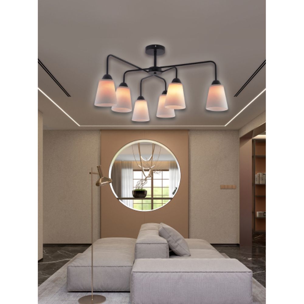 Люстра Rivoli Jodie 9190-306 6хЕ27 60 Вт модерн | Лайт