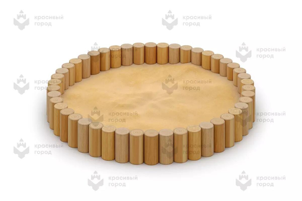 Песочница из брёвен Эко жизнь круглая