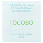 Tocobo, охлаждающая маска для губ с мятой, 20 мл