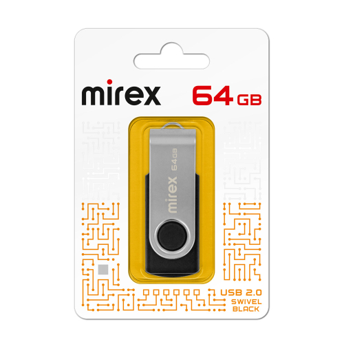 Флешка 64-GB MIREX MIREX SWIVEL USB-2.0