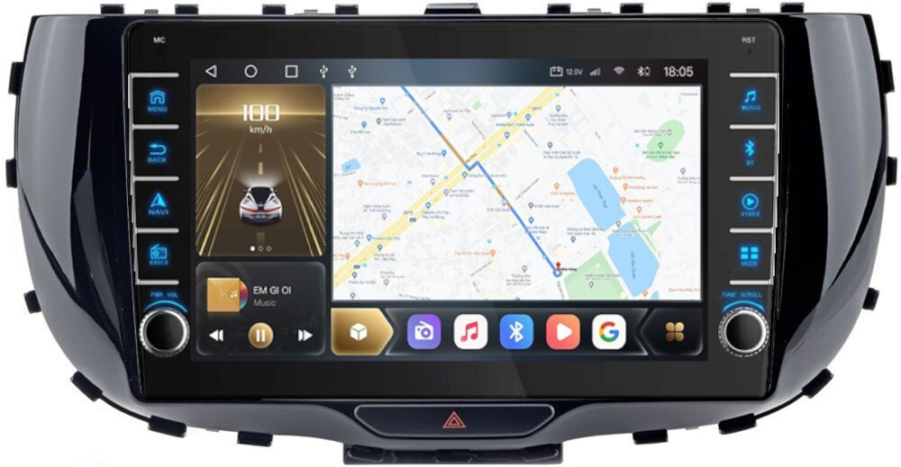 Магнитола для KIA Soul 3 2019+ - Carmedia OL-9742 (кнопки и крутилки), Android 12, TS10,  CarPlay, 4G SIM-слот