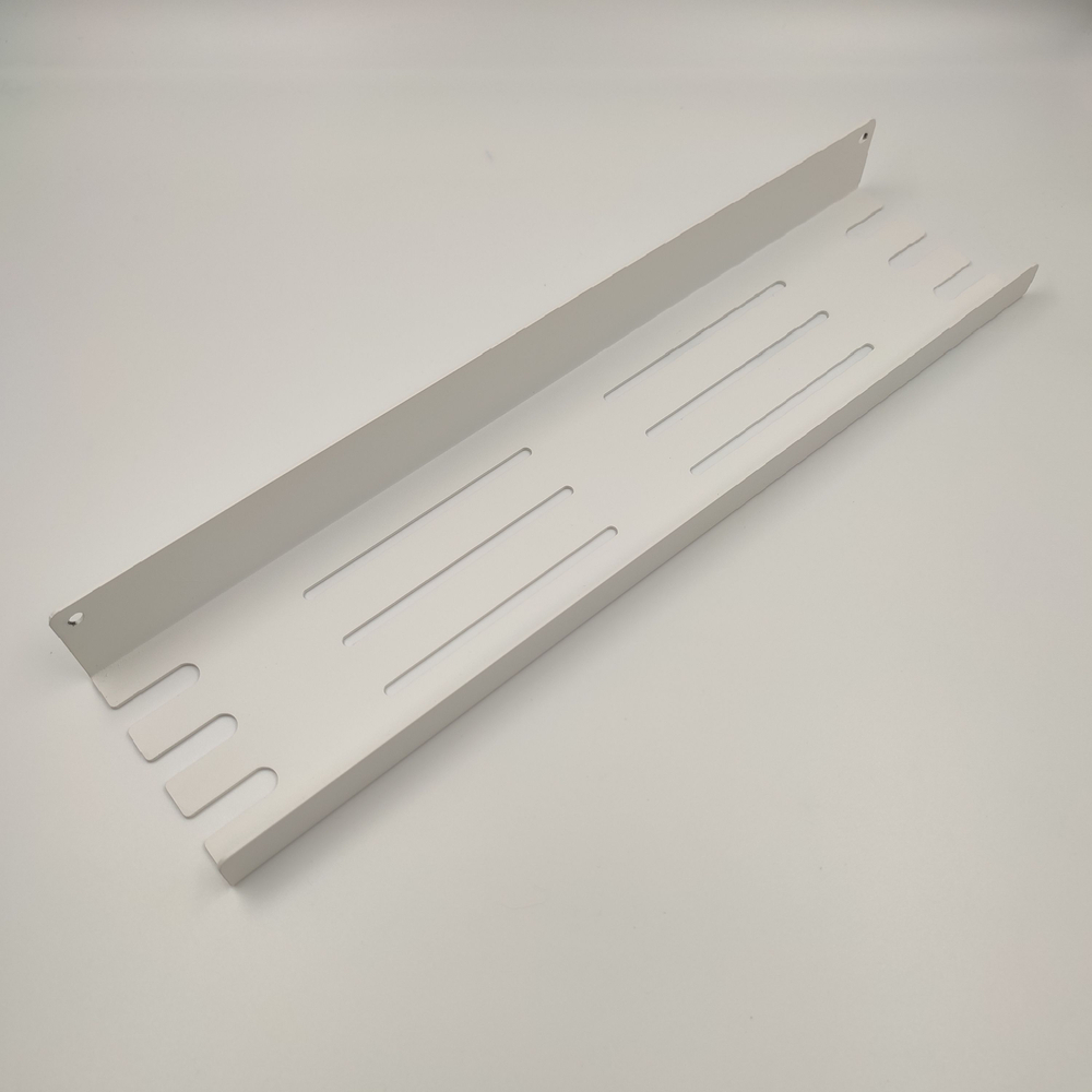 Полка MetaDec Holes настенная прямая, 40х10см белая, 1шт