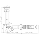 Сифон для биде 1 1/4*32 с гофрой 32*32/40 BD1015 АНИ пласт