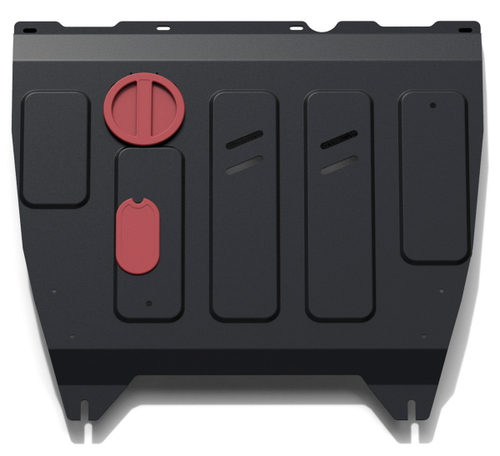 Защита картера и КПП АвтоБроня для Nissan Sentra B17 (V - 1.6) CVT 2014-2017/Nissan Tiida II (V - 1.6) CVT 2015-2016, штампованная, сталь 1.8 мм, с крепежом, 111.04151.1