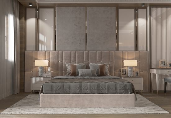 Кровать Лореаль с широким изголовьем