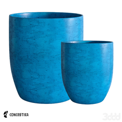 Кашпо VASE3 COBALT BLUE D50 H55