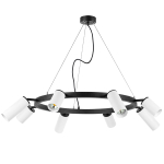 LR018364864 Люстра RULLO 8х50W GU10 ЧЕРНЫЙ/БЕЛЫЙ (571018+214436-4+214486-4)
