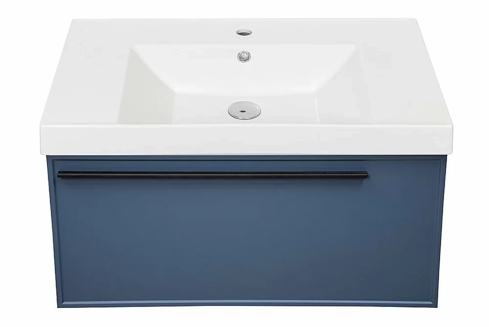 Тумба с раковиной LA FENICE Elba Blu Grigio 80 синяя