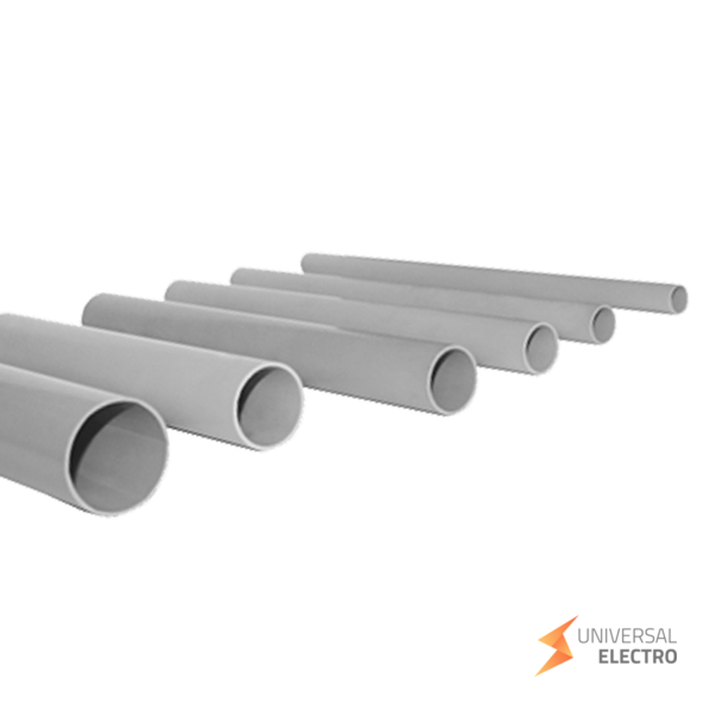Труба гладкая ПВХ жесткая d32 мм (3 м) (72 м/уп) серая EKF-Plast