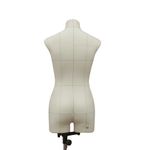 Манекен портновский Моника фигура Прямоугольник, торс, вид сзади, размер 44, бежевый.