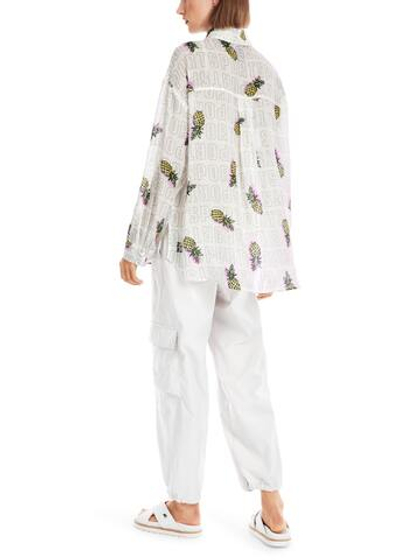 Marc Cain Рубашка из рами с принтом