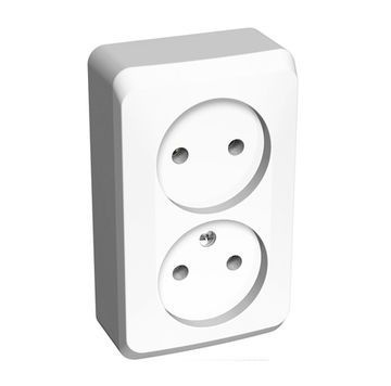 Розетка двухместная для внутренней проводки Беларусь