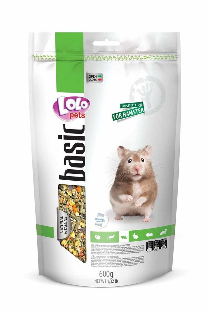 LoLo PETS Корм для хомяков полнорационный 600 г  Дойпак