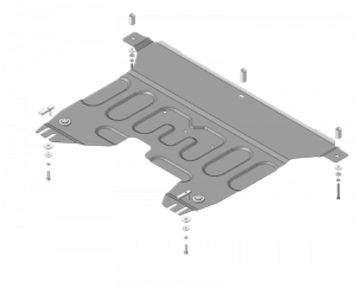 Защита картера Двигателя, КПП. 2 мм, Сталь. для KIA Cerato 2016-2018, KIA Cee'd 2015-2018 MOTODOR.71009