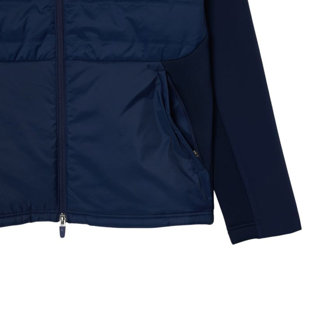 Мужская теннисная куртка Lacoste High-Neck Quilted Sport - navy blue