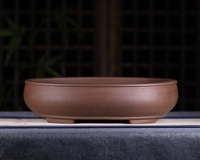 Состаренный неглазурованный горшок для бонсай высокого качества (исинская керамика) | 29.0*23.0*8.0