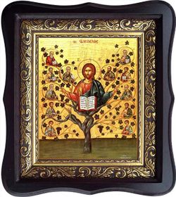 Спас Древо Жизни. Икона на холсте.