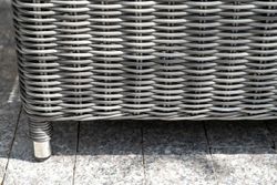 "Кон Панна" диван из искусственного ротанга двухместный, цвет графит