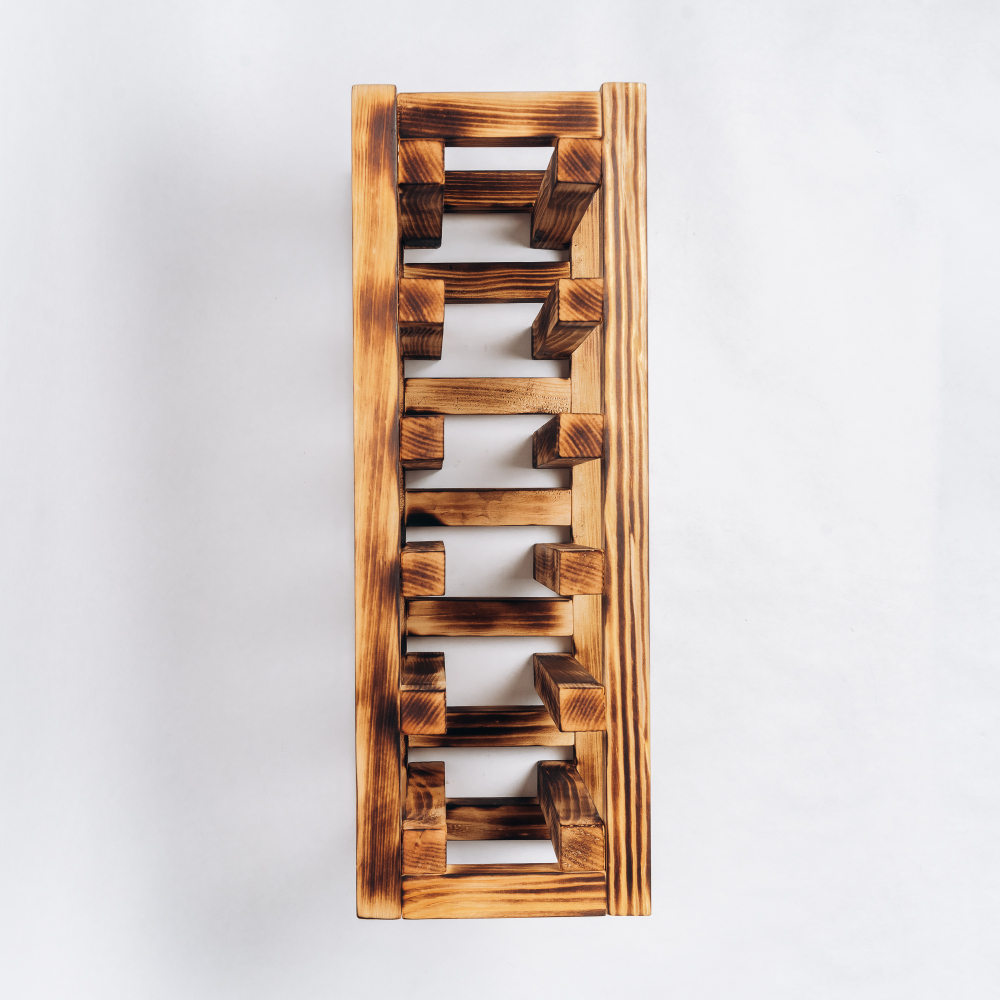 Подставка для винных бутылок из древесины кедра. BM3