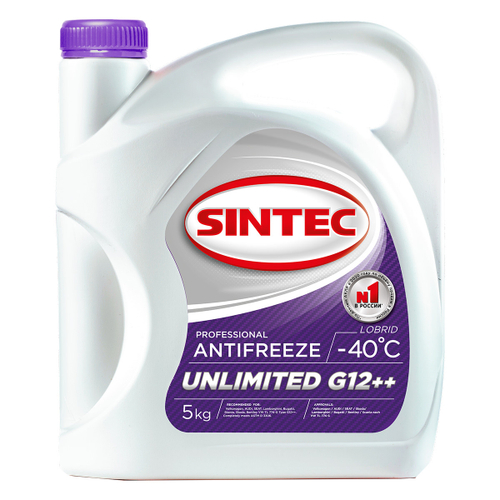 Антифриз готовый Sintec Unlimited G12++ фиолетовый (5кг)