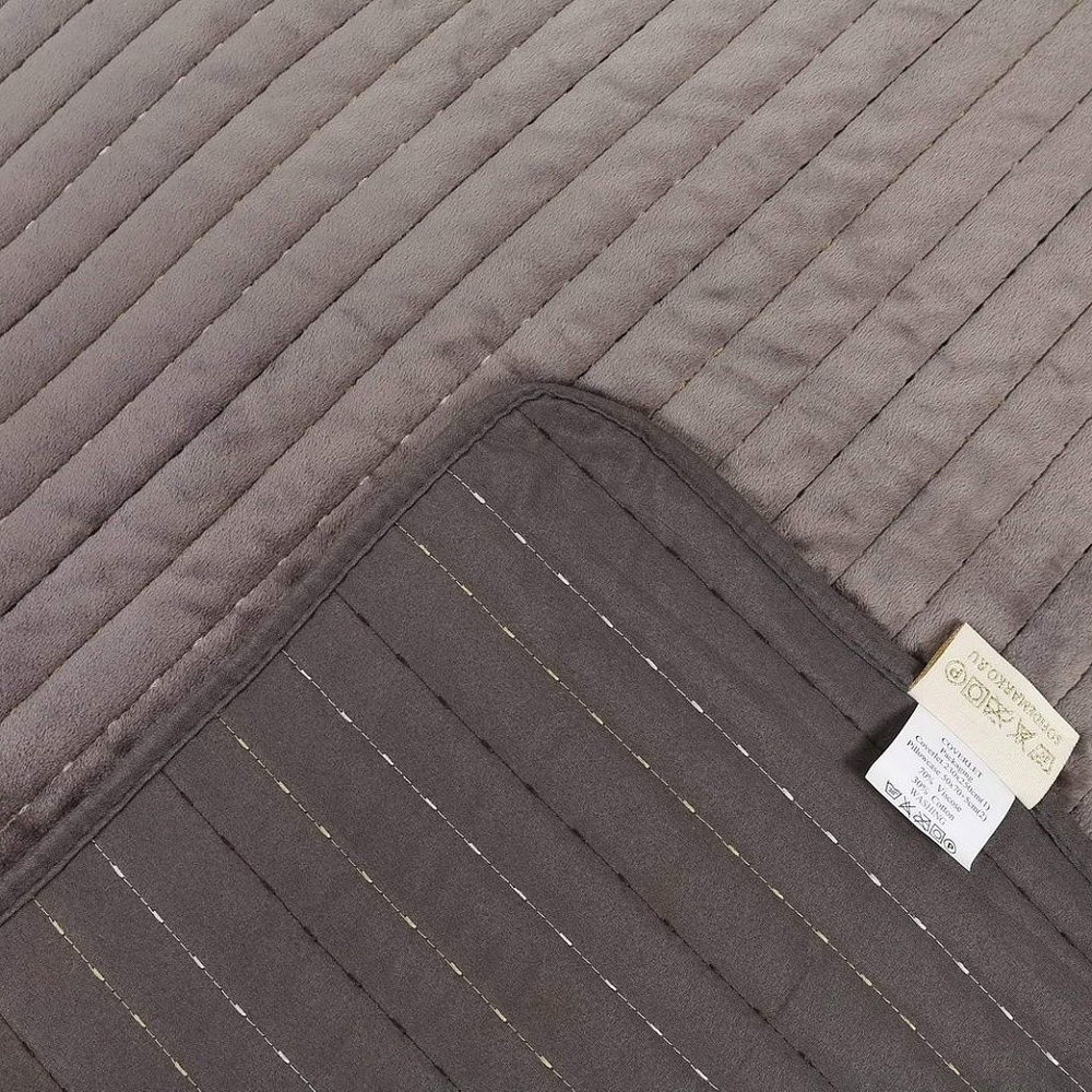 Покрывало 230х250  и 2 наволочки Sofi De MarkO Вельмонт кофейное Китай фрагмент