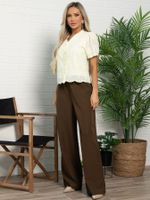 Брюки на резинке Бинори (коричневые) Б15595-30М LT Collection