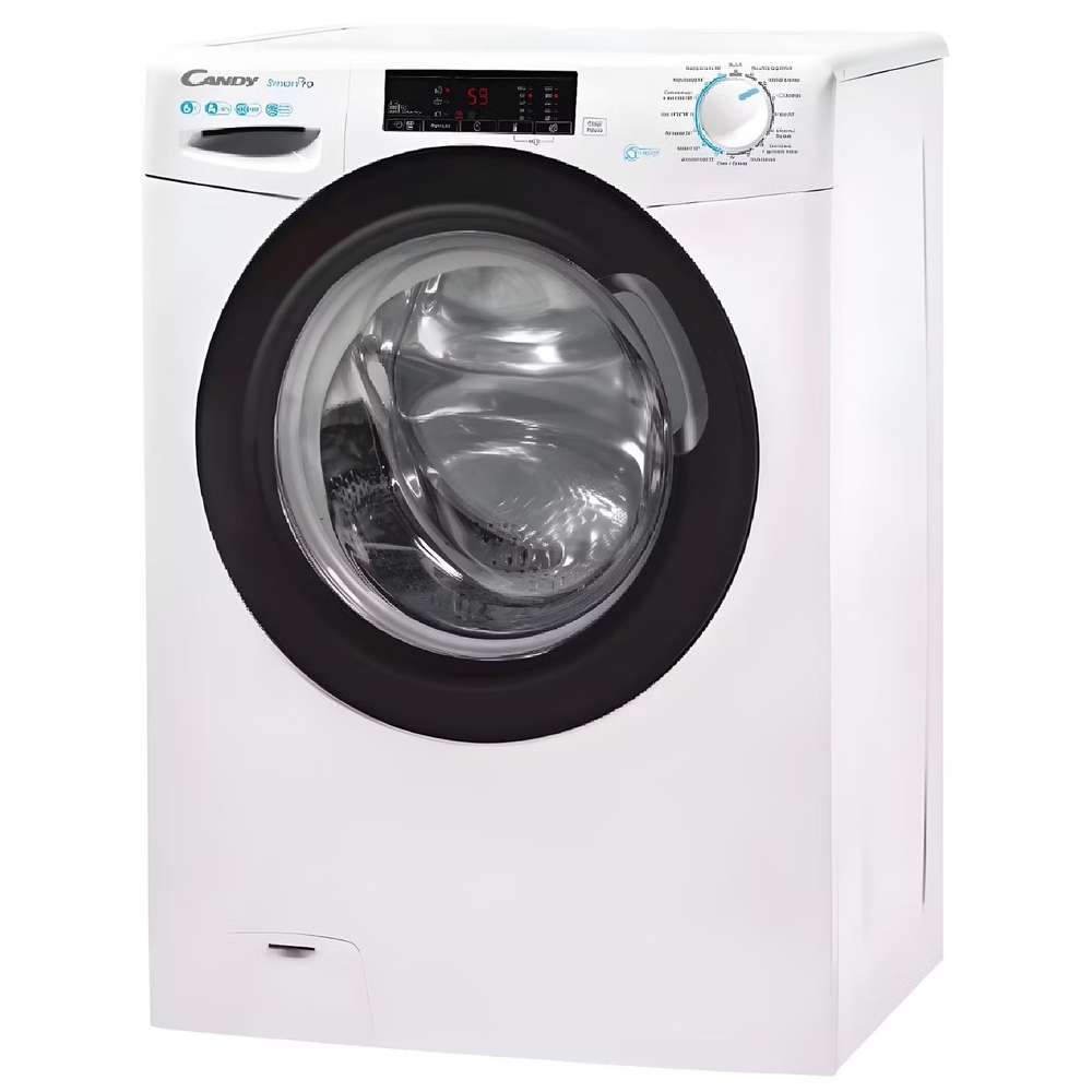Стиральная машина Candy CSO34106TB1/2-07 – 6 кг, 1000 об/мин, глубина 34 см, пар, белая