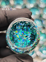 Хлопья - слюда 88808 Аква-изумруд голографик - для литья изделий и творчества