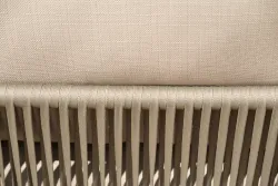 "Форли" лаунж-зона 4-местная плетеная из роупа (веревки), каркас алюминиевый светло-серый, роуп серо-коричневый