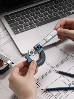 REXBETI Микрометр нониусный 0-25 мм, 0,01 мм