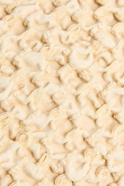 ZARA HOME ЧЕХОЛ ДЛЯ ДЕКОРАТИВНОЙ ПОДУШКИ С ВЫШИВКОЙ ИЗ РЕЛЬЕФНОЙ ТКАНИ, КРЕМОВЫЙ