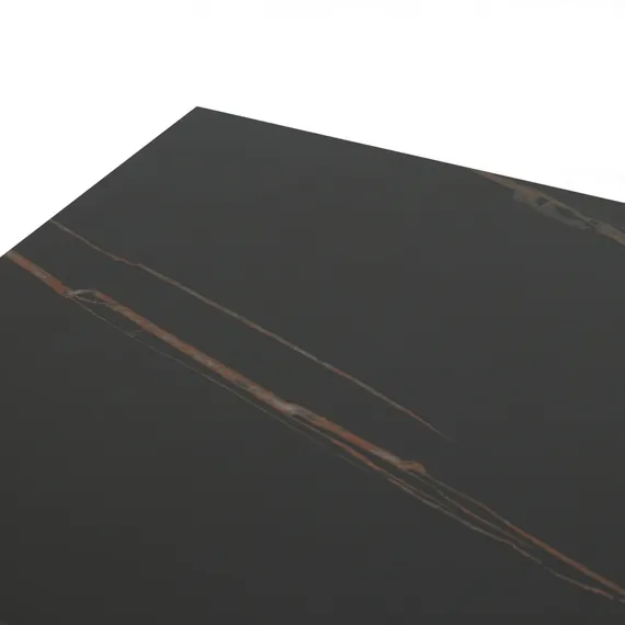 Обеденный стол Kluger 180х90 см, черная керамика, алюминий