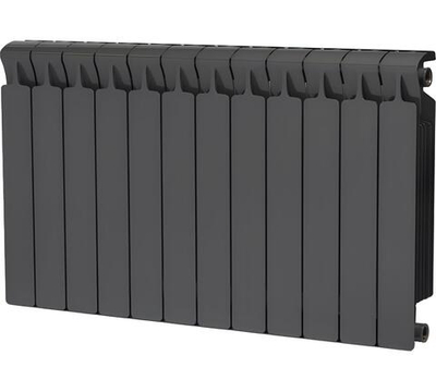 Радиатор биметаллический Rifar Monolit 500 Титан 12 секций боковое подключение