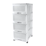 Комод 4-х секционный КЛИЕР белый (40*50cm)