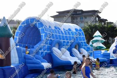 Надувной наземный аквапарк «Морское царство» 15*15*6 м