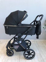 Коляска детская Peppy Tecla 2 в 1 Shadow Black Chrome Edition (Черный)