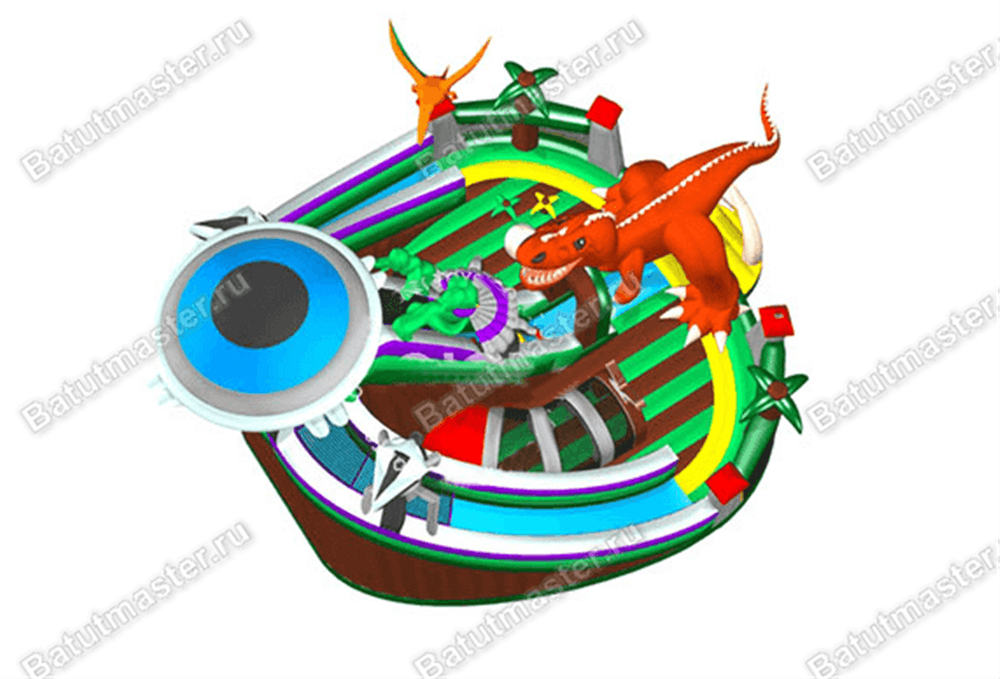 Надувная горка "Динозавр с Марса"