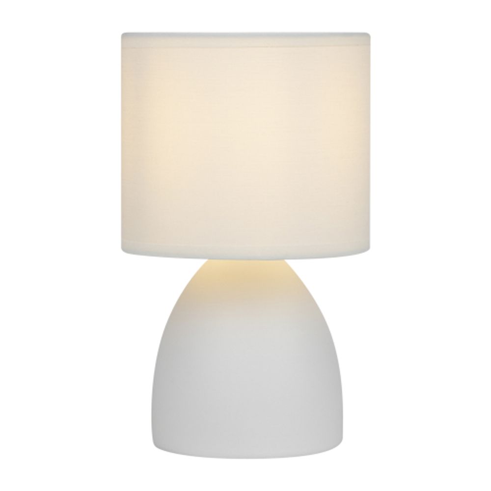 Настольная лампа Rivoli Nadine 7042-502 1 * Е14 40 Вт керамика белая с абажуром | Rivoli