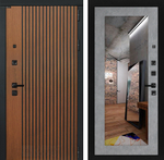 Дверь Входная Лабиринт STORM С зеркалом 18 Бетон светлый