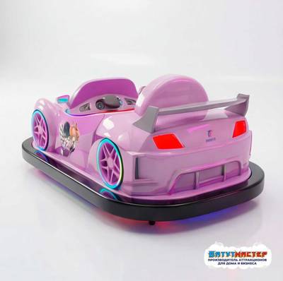 Автодромная электромашинка «Розовая Молния» с ограничением скорости, для детей и подростков