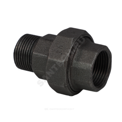 Соединитель прямой американка чугун Ду 15 (1/2") ВР/НР конусный Fittex PLUS