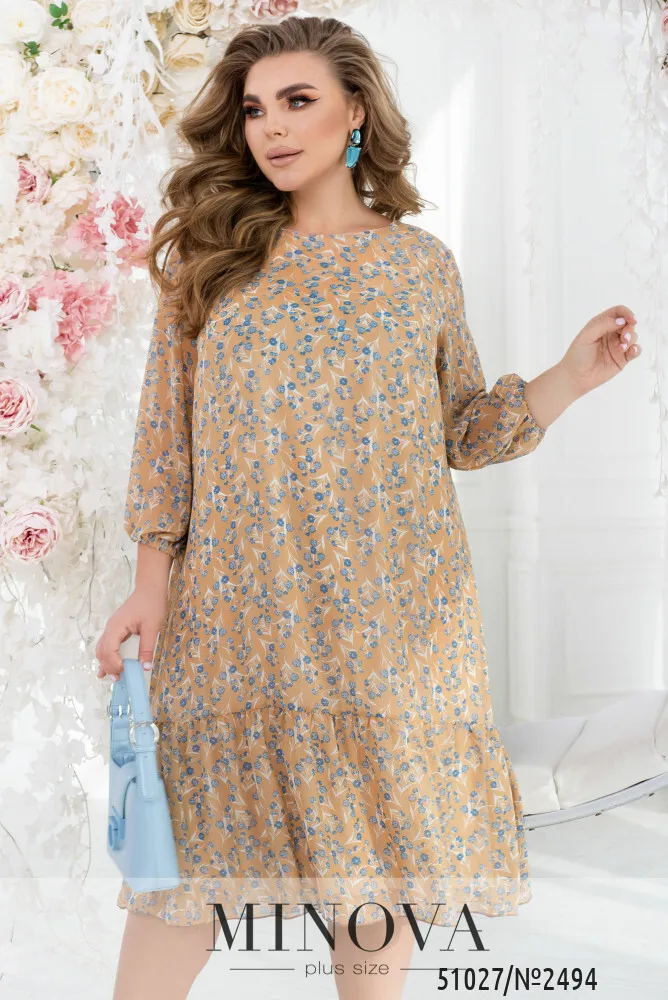 Платье 2494-бежевый Minova