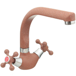 Смеситель для кухни, Frap, с кран-буксой, корич, F5408-22