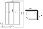 Душевая кабина Niagara Classic 100х80 R NG-33084-14RP без гидромассажа