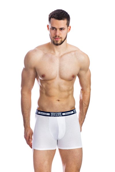 Мужские трусы BB32 Белый-Темно-синий-Серый Uniconf