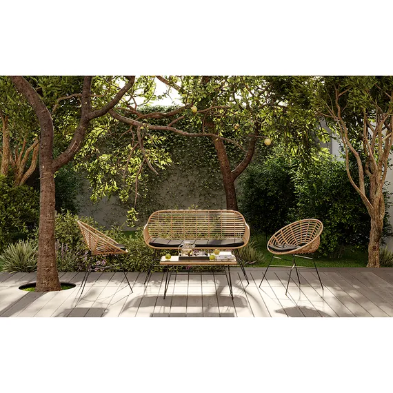 Стул Vetle Round, светлый ротанг