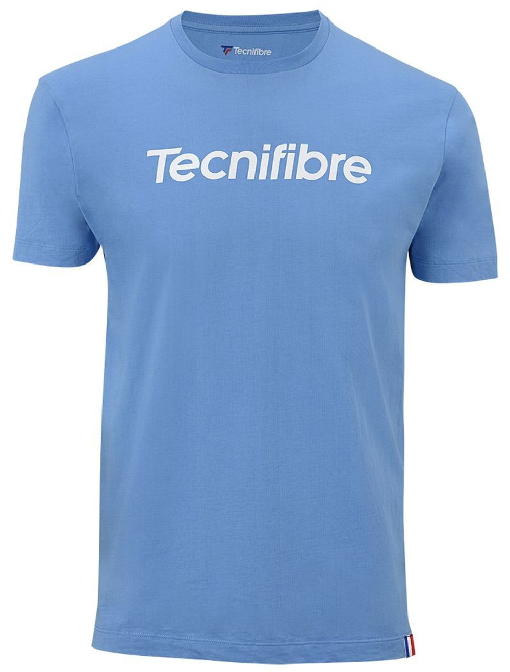 Футболка для мальчика теннисная Tecnifibre Club Cotton Tee - небесный