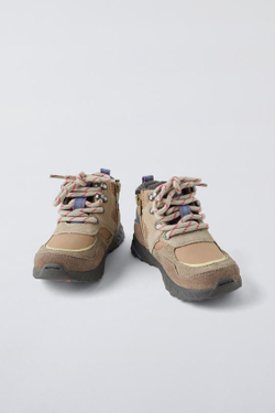 ZARA БОТИНКИ-ХАЙКЕРЫ, ПЕСОЧНО-КОРИЧНЕВЫЙ