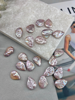 Натуральный жемчуг неправильной формы 20*15 мм, розовый, штука