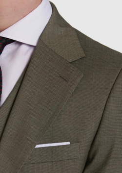 Мужской костюм тройка (хаки) Б51